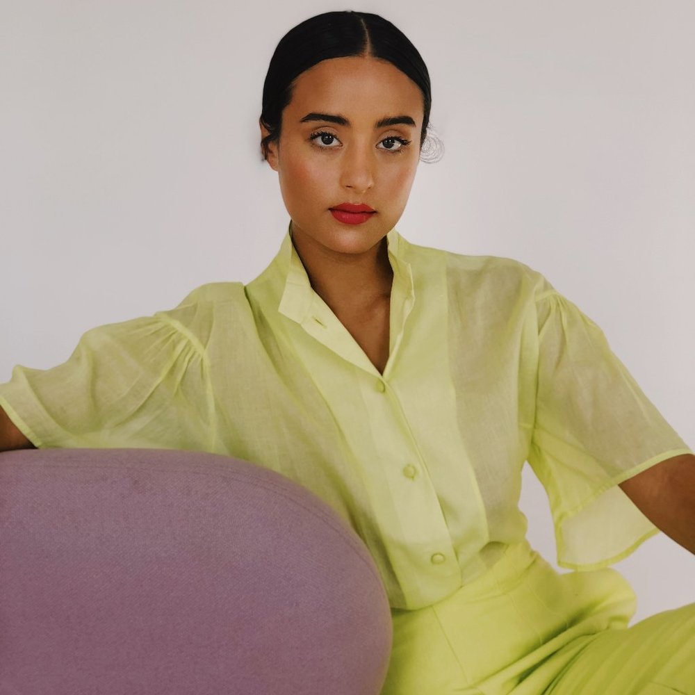 Hannah Kristina Metz Jane Organza Blouse in Dew
